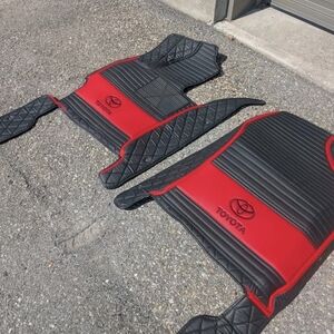 New ! Toyota Prius 2023 2024 2025  Black and Red Lux Car Front Floor Mats